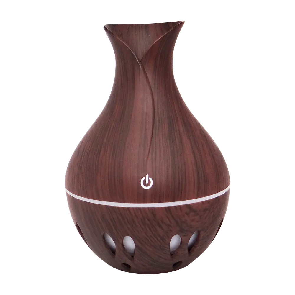 Diffuseur & humidificateur d'huiles essentielles aspect bois foncé