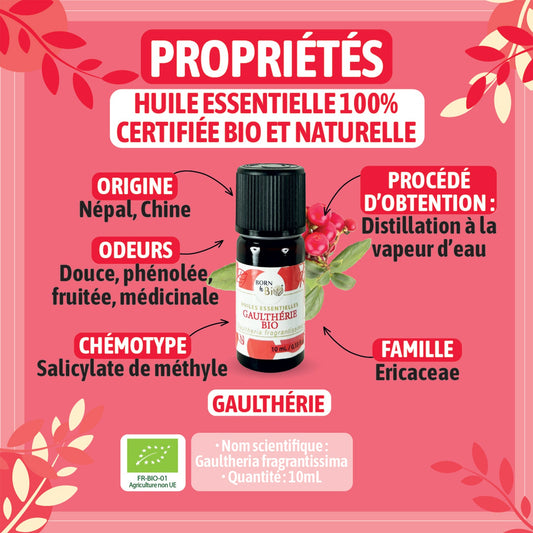 Huile essentielle Gaulthérie Certifiée Bio