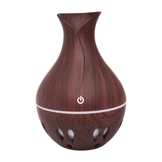 Diffuseur & humidificateur d'huiles essentielles aspect bois foncé
